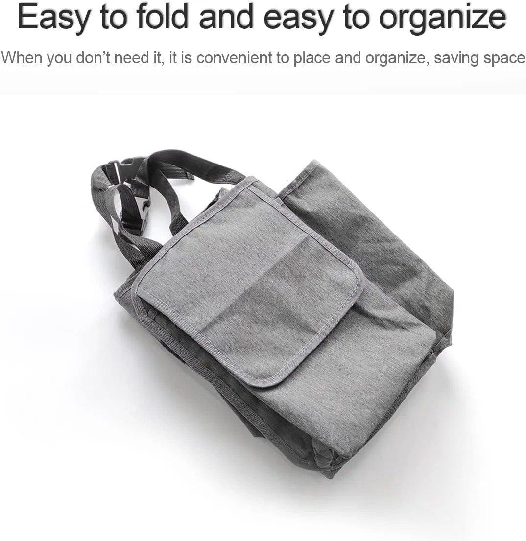 Car Trunk Organizer and Storage, Backseat Hanging Organizer for SUV, Truck, MPV, Waterproof, Collapsible Cargo Storage Bag with 4 Pockets, Car Interior Accessories (Gray)