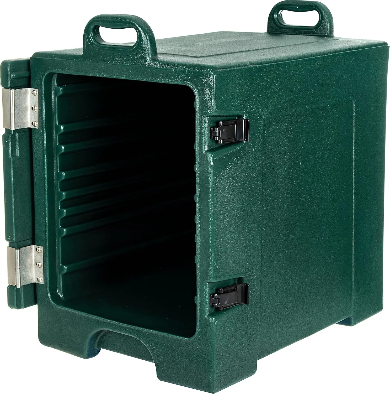 Carlisle FoodService Products Cateraide Insulated Front Loading Food Pan Carrier with Handles for Catering, Events, and Restaurants, Plastic, 5 Pans, Forest Green
