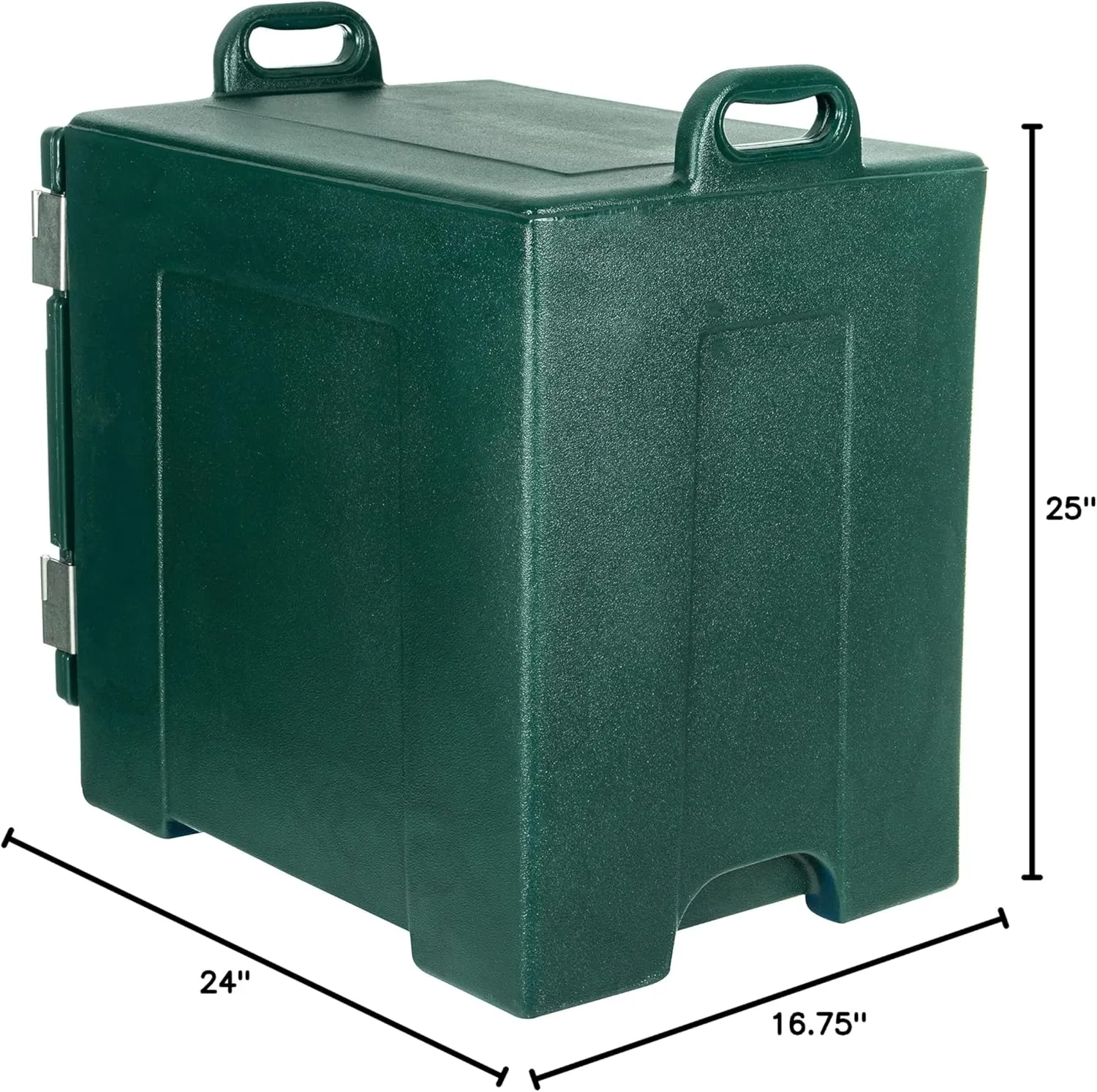 Carlisle FoodService Products Cateraide Insulated Front Loading Food Pan Carrier with Handles for Catering, Events, and Restaurants, Plastic, 5 Pans, Forest Green