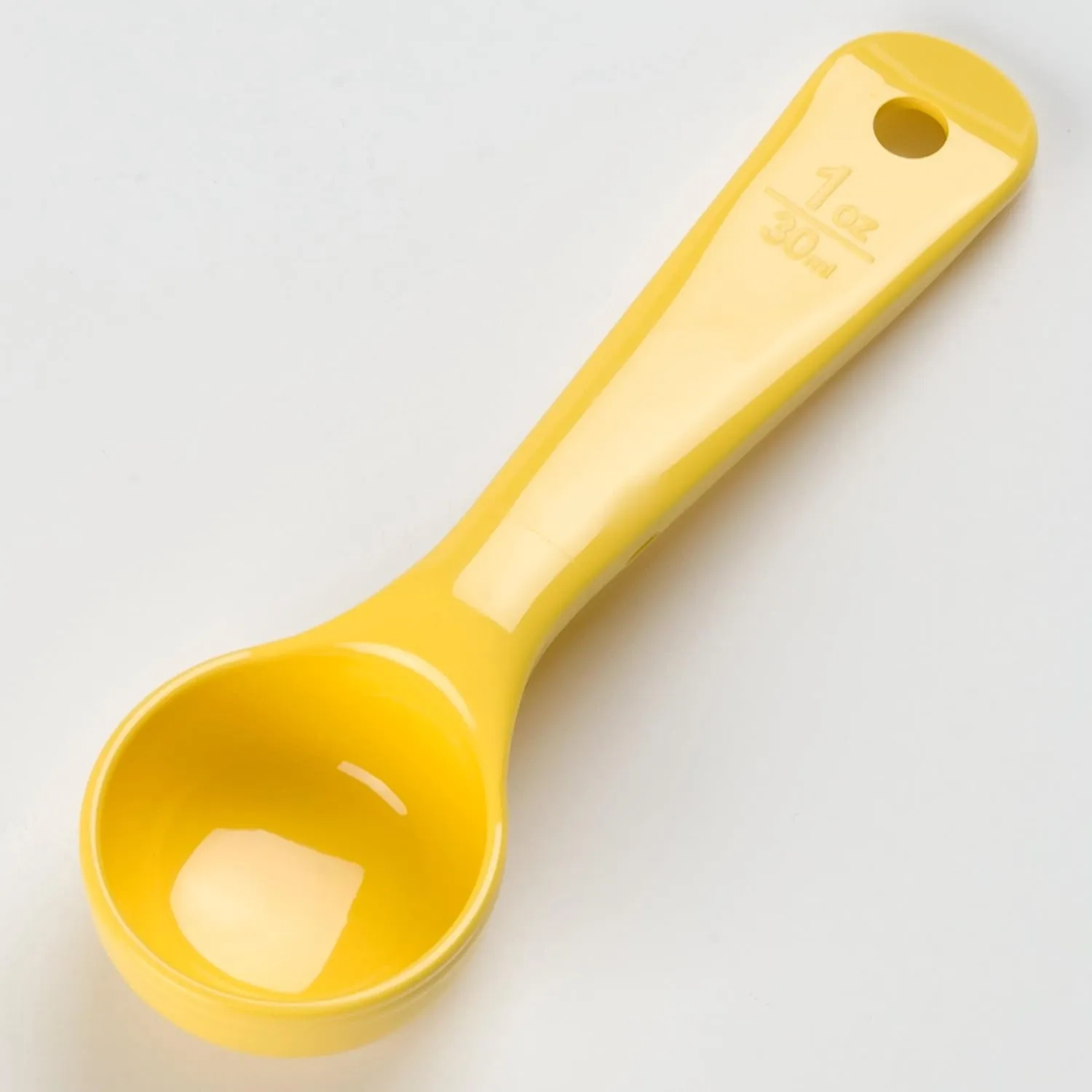 Carlisle FoodService Products Measure Miser Solid Measuring Spoon with Short Handle, 1 Ounce, Yellow (Pack of 12)