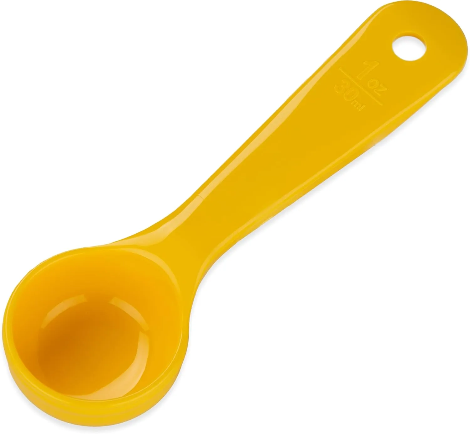 Carlisle FoodService Products Measure Miser Solid Measuring Spoon with Short Handle, 1 Ounce, Yellow (Pack of 12)