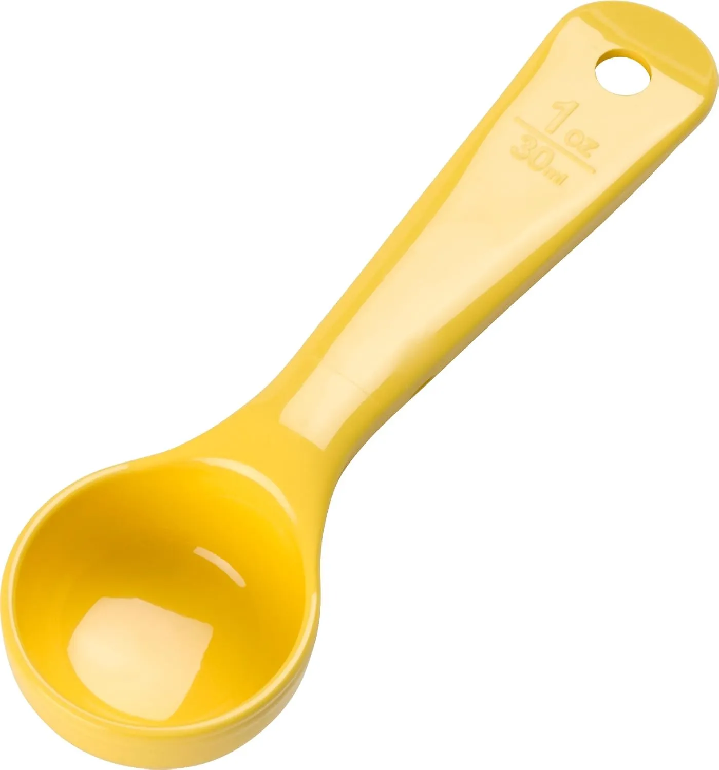 Carlisle FoodService Products Measure Miser Solid Measuring Spoon with Short Handle, 1 Ounce, Yellow (Pack of 12)