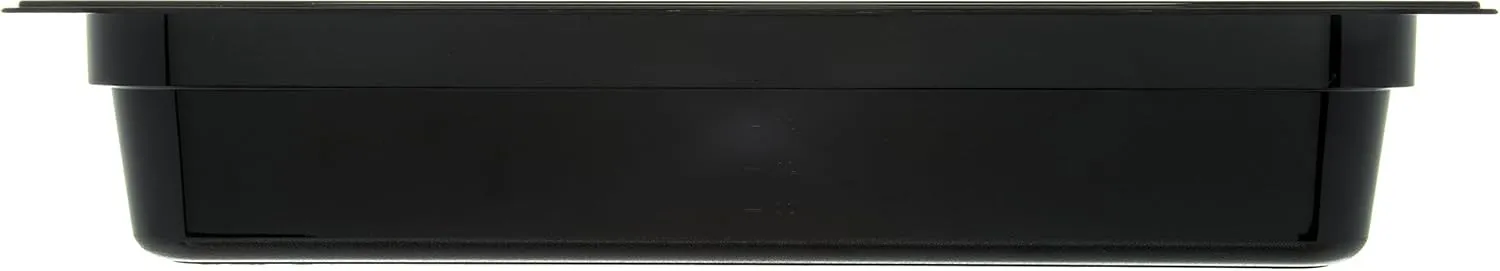 Carlisle FoodService Products Storplus Full-Size Plastic Food Pan, Food Storage Container, for Catering, Buffets, Restaurants, Polycarbonate, Full Size, 4 Inches Deep, Black, (Pack of 6)