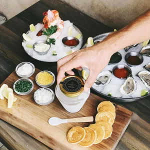 Caviar French Blini Premium Reserve Kaluga Hybrid / 1 kilo of caviar & 128 Blinis