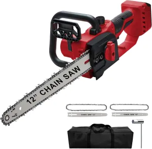 Chainsaw Cordless for Milwaukee M18 18V Battery, 10-Inch and 12-Inch 2-IN-1 Brushless Chainsaw for Wood Cutting, Tree Trimming (Battery NOT Included)