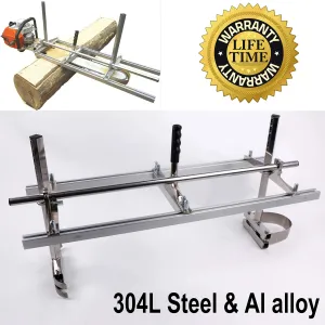 chainsaw mill Portable Chainsaw mill 36" Inch 304 Steel Planking Milling Bar Size Cutting Milling 14" to 36"