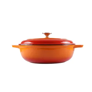 Chef Round Casserole Dish 4 Litre Orange 160/040