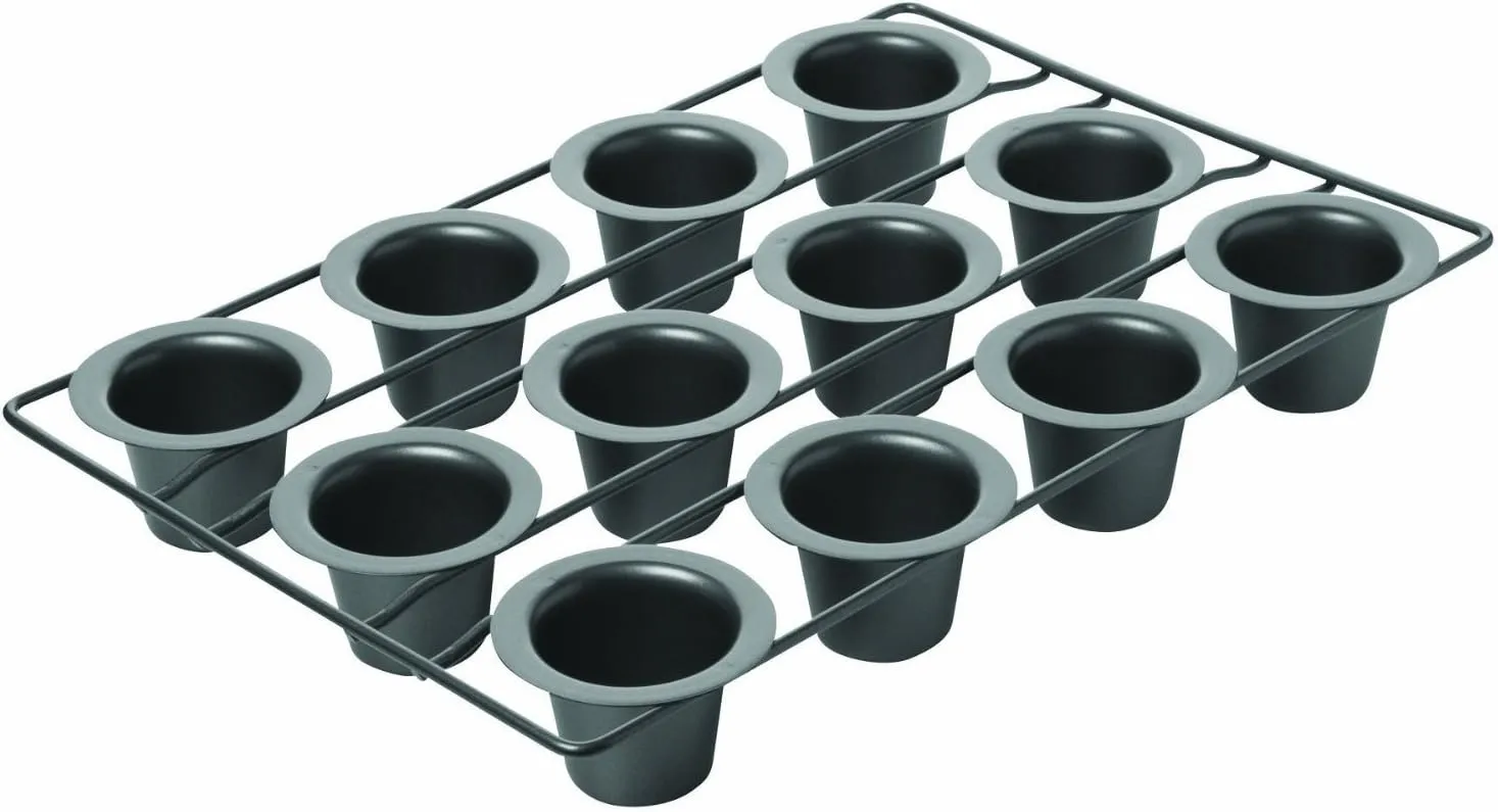 Chicago Metallic 26121 Professional 12-Cup Non-Stick Mini-Popover Pan, 16-Inch-by-10.75-Inch