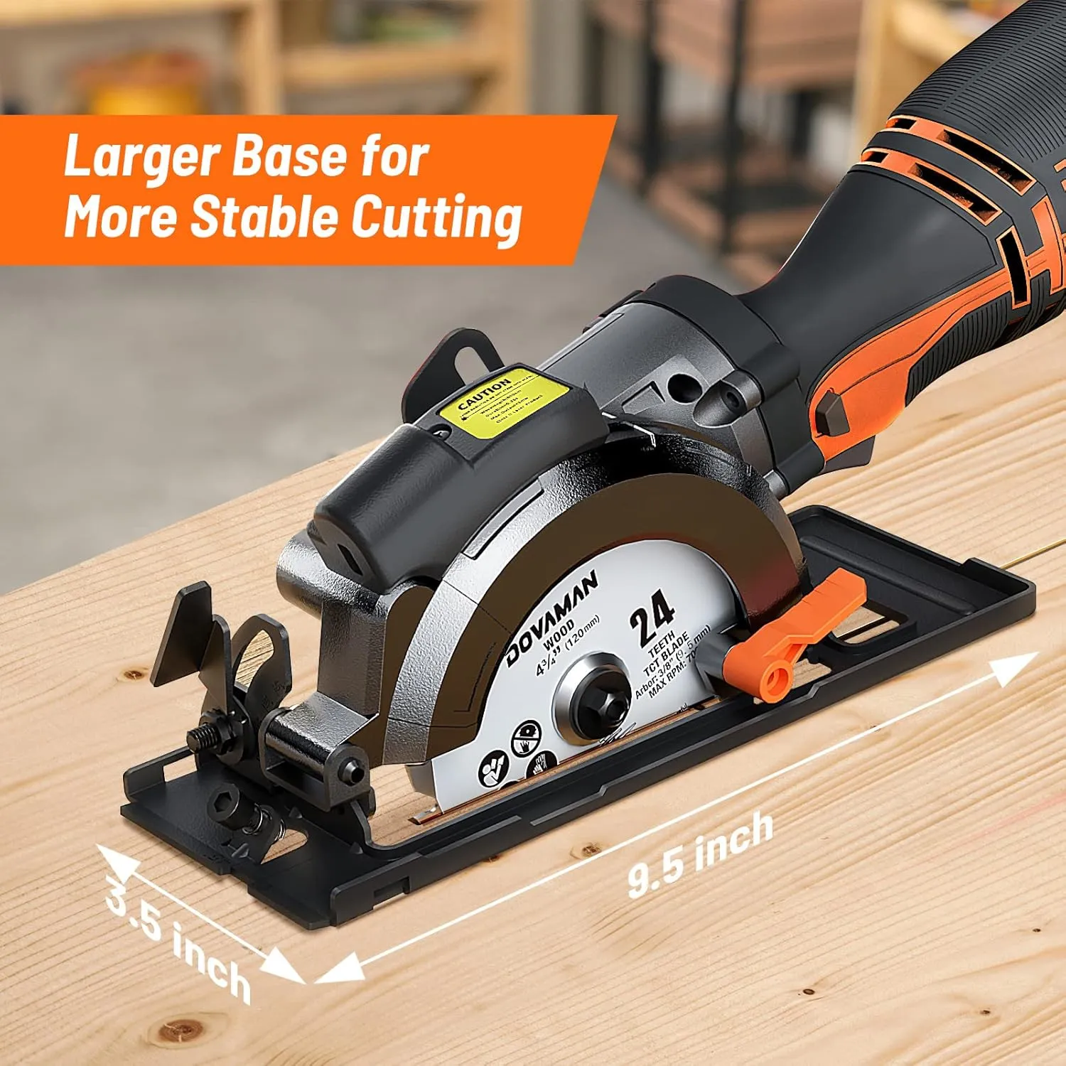 Circular Saw, 5.8A 4-1/2" Circular Saw w/Laser, Metal Auxiliary Handle, 6 Blades (4½", 4¾"), Cutting Depth 1-11/16" (90°), 1-1/8" (45°), Ideal for Wood, Soft Metal, Plastic, Tile - MCS01A