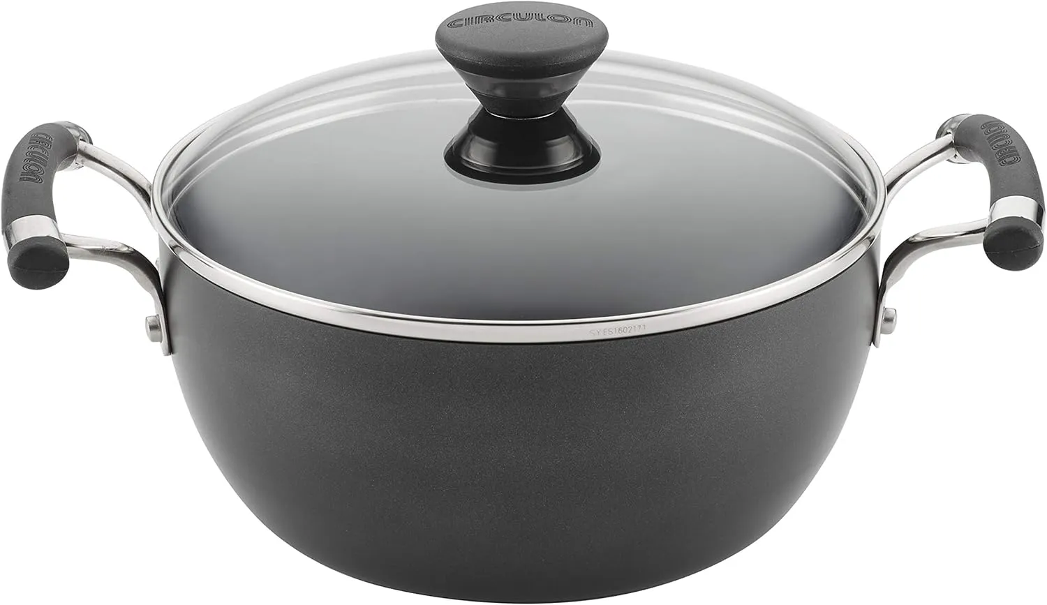Circulon Acclaim Hard Anodized Nonstick Casserole Dish/Casserole Pan with Lid - 4.5 Quart, Black