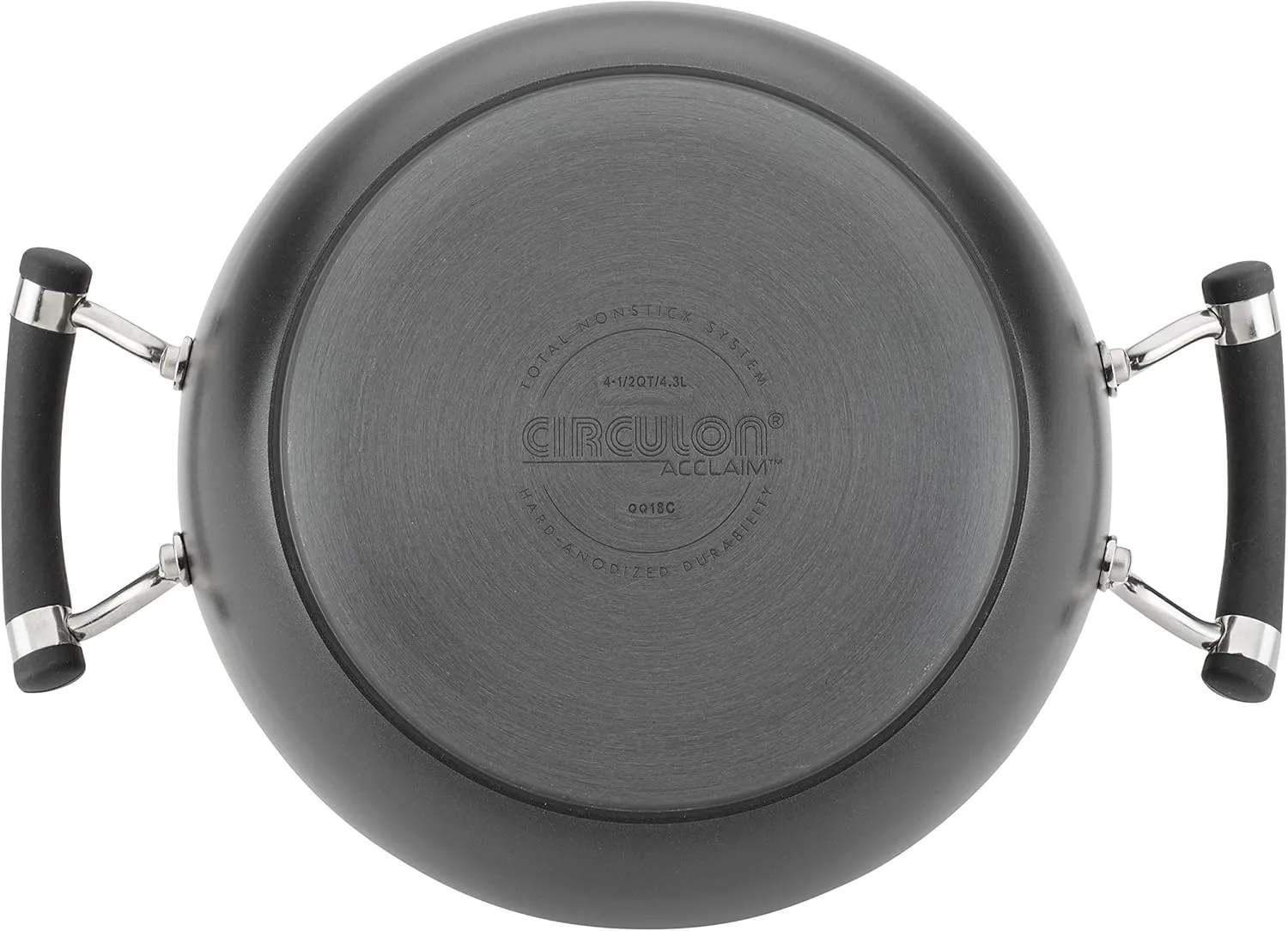 Circulon Acclaim Hard Anodized Nonstick Casserole Dish/Casserole Pan with Lid - 4.5 Quart, Black