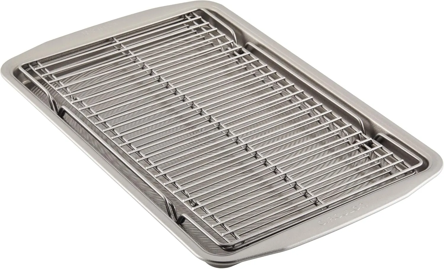Circulon Bakeware Baking Sheet/Cookie Pan and Cooling Rack Set, 3 Piece, Gray