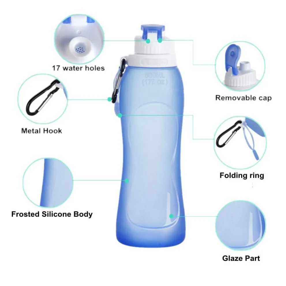 Collapsible Bottle Water Silicone Quick dispatch Sports Automated