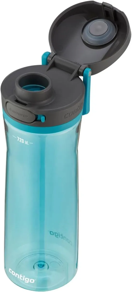 Contigo Jackson drinks bottle, large BPA-free water bottle, 100% leakproof and dishwasher safe, outdoor sports bottle, for cycling, jogging, hiking, work and school, 720 ml