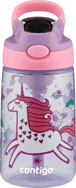 Contigo Kid's 14 oz. AutoSpout Straw Water Bottle - Lavender/Unicorns