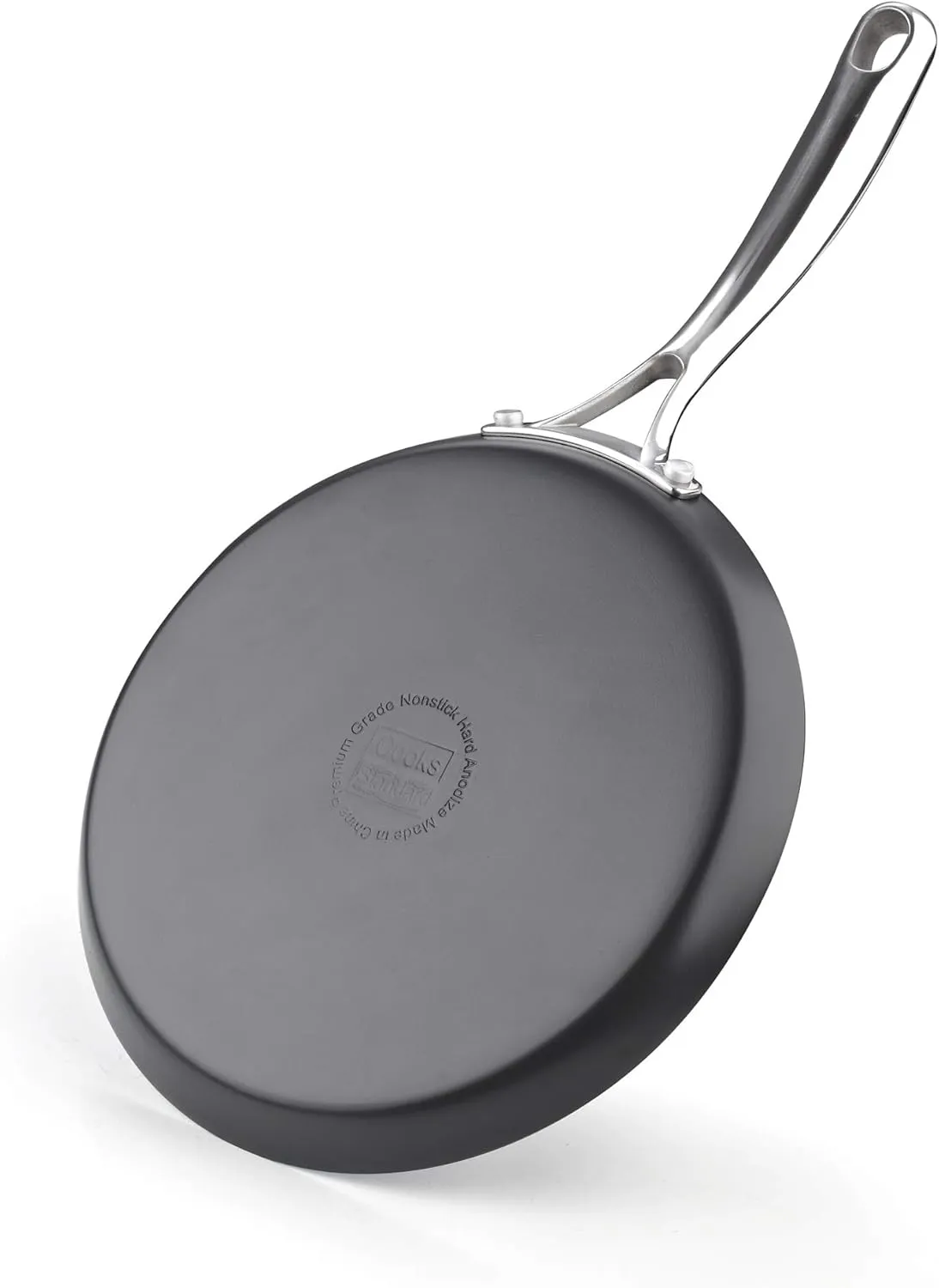 Cooks Standard Nonstick Hard Anodized 9.5-inch 24cm Crepe Griddle Pan, Black