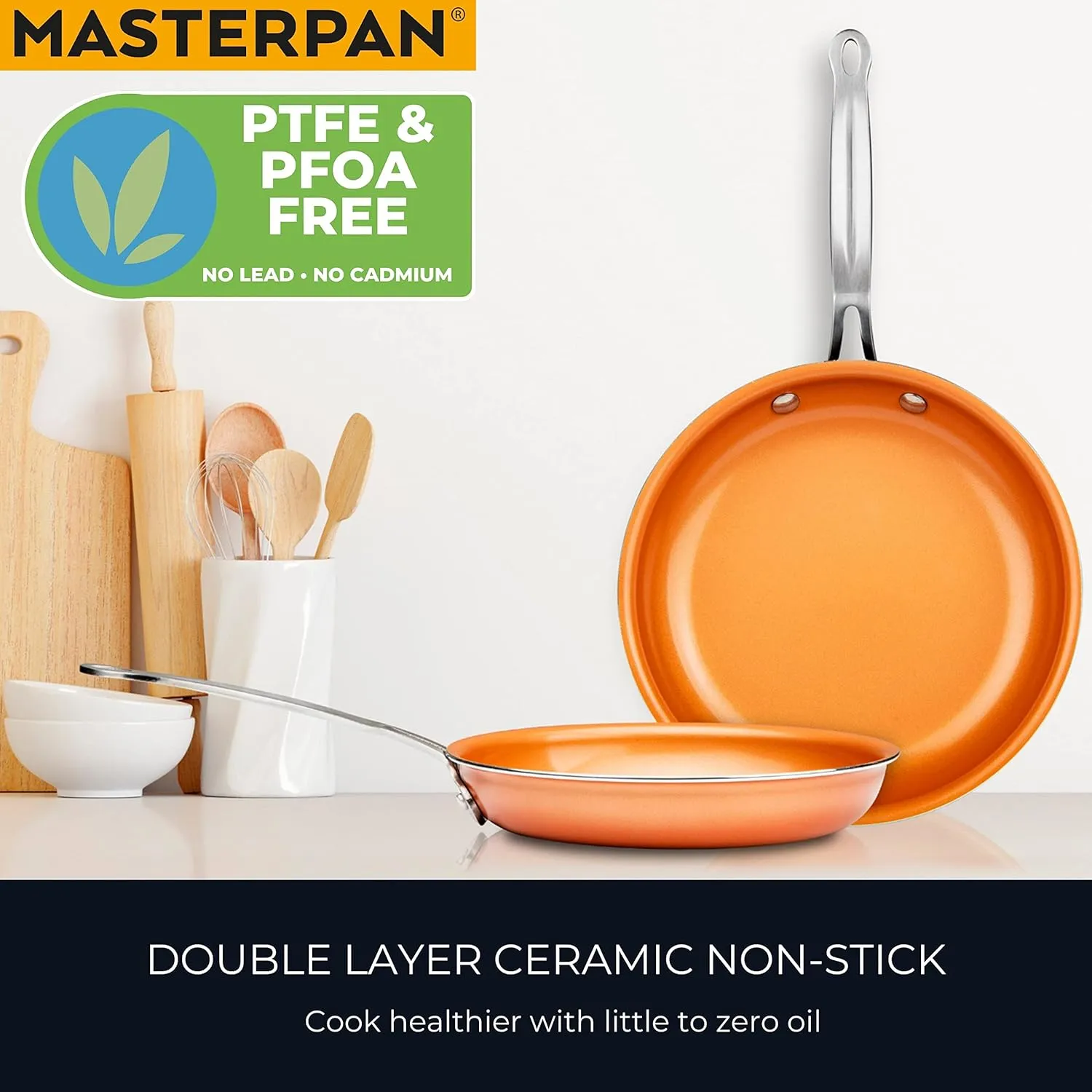 Copper tone 10-inch Ceramic Non-stick Fry pan