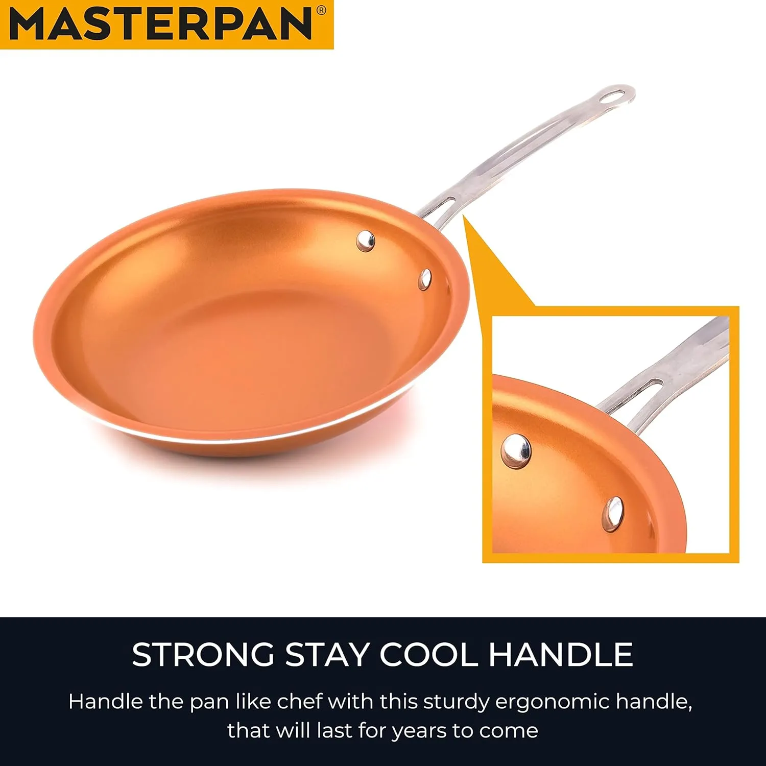 Copper tone 10-inch Ceramic Non-stick Fry pan