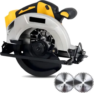 Cordless Circular Saw for DEWALT 20V MAX Battery, 7-1/4 Inch Brushless Power Circular Saws, 0-50 Degree Level Capability, Lightweight with 2 Blades for Stone & Plastic, Woodworking, Bare Tool Only