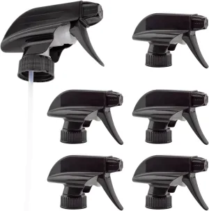 Cornucopia Brands 3-Setting Mist Spray & Stream Sprayer Replacement Parts (6-Pack); Fits Standard 8oz / 16oz Boston Round 28/400 Neck Bottles