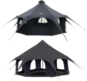 Cotton Canvas Tent Bell - Yurts Breathable and Windproof,Glamping for 6/8/10Person Family Camping
