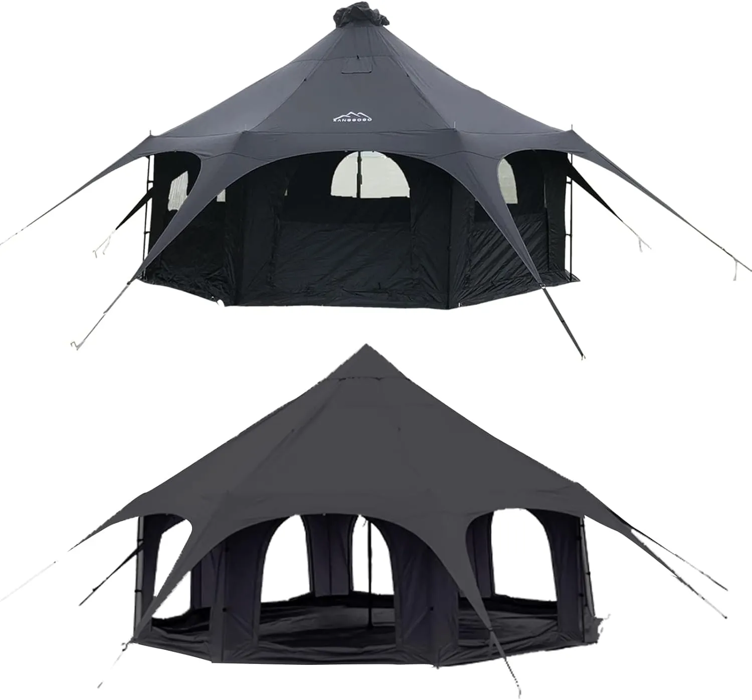 Cotton Canvas Tent Bell - Yurts Breathable and Windproof,Glamping for 6/8/10Person Family Camping