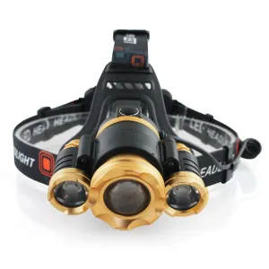 CREE 3*T6 Super Bright LED Headlamp Motion Sensor Waterproof Charging USB Lantern Headlamp 18650 Battery Fishing Camping torch