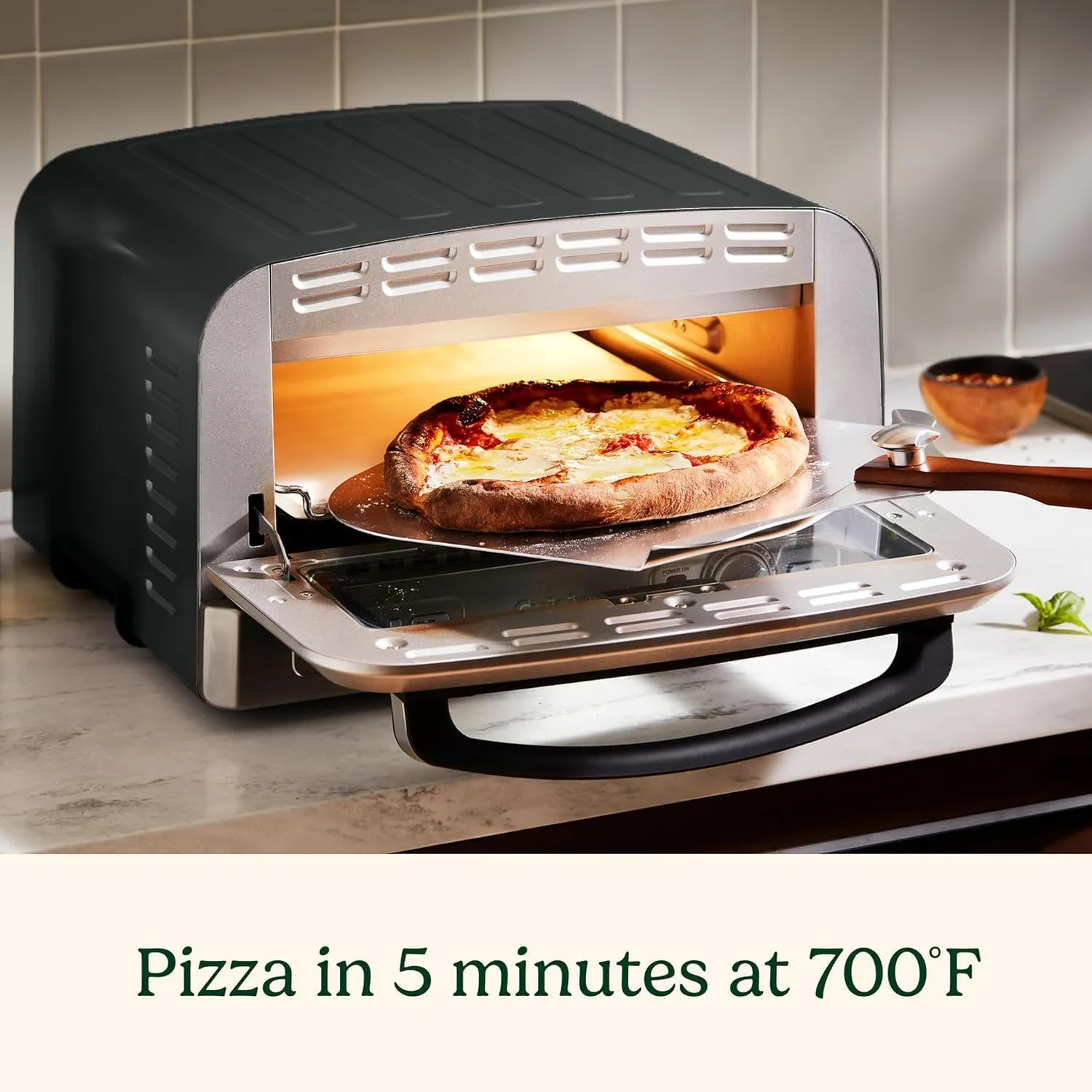 Cuisinart Indoor Pizza Oven – Bake 12” Pizzas in Minutes – Portable Countertop Pizza Oven – Stainless Steel – CPZ-120BKS