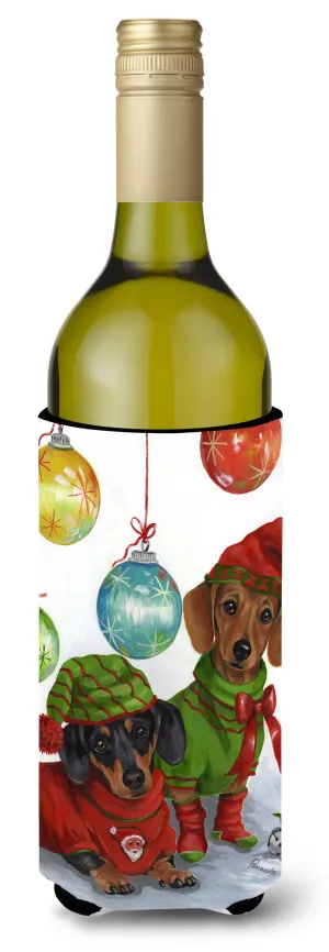 Dachshund Christmas Jingle Wine Bottle Hugger PPP3085LITERK