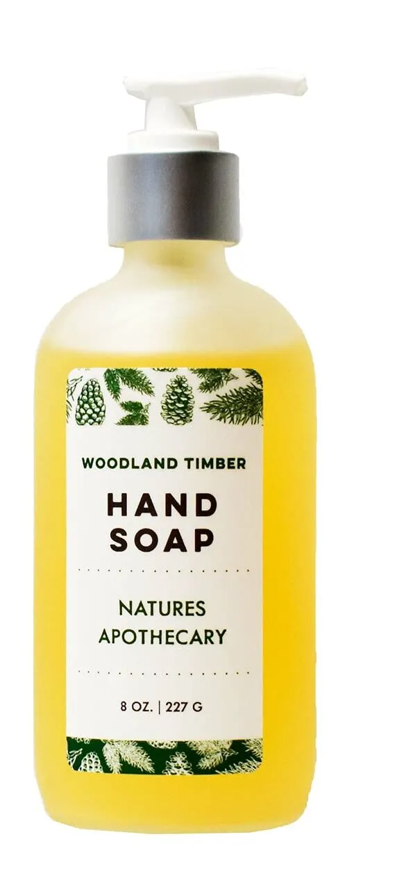 DAYSPA Body Basics Woodland Timber Eco-Friendly Refillable Liquid Soap - Vegan, Sulfate-Free, Hypoallergenic, All-Natural, Plant-Derived, Made in USA, 64oz / Half Gallon Refill