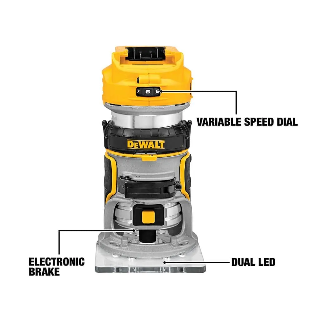 DEWALT 20V MAX Cordless Brushless Circular Saw and Compact Router (Tools-Only)