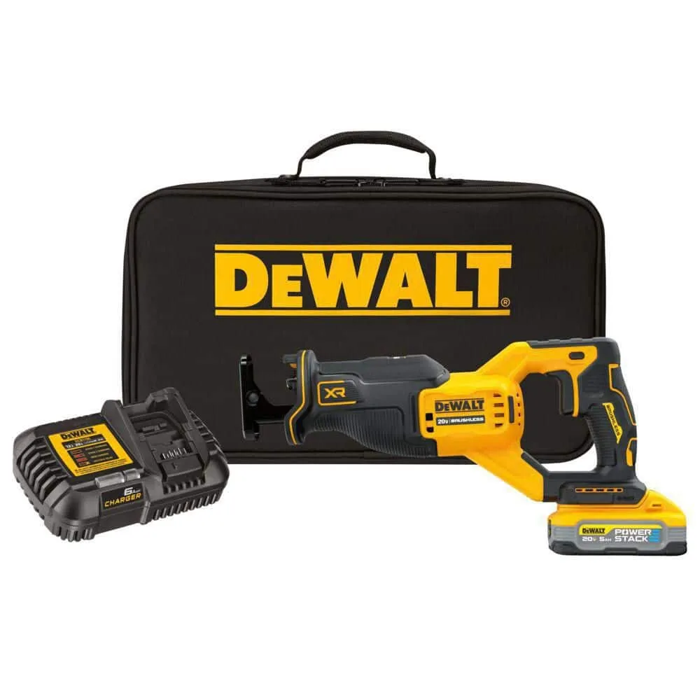 DEWALT 20V MAX Cordless Brushless Reciprocating Saw Kit with 5.0Ah Battery and Charger