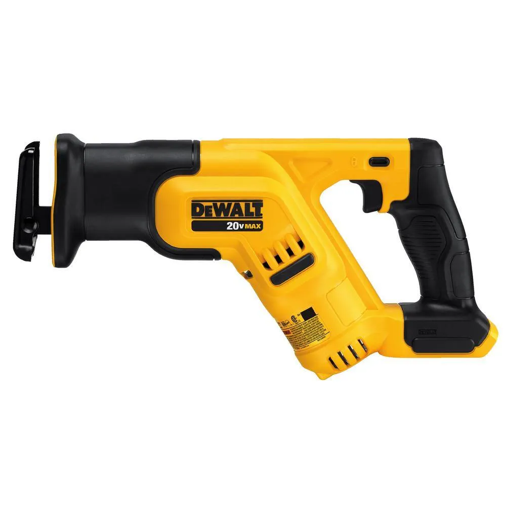 DEWALT 20V MAX Lithium-Ion Cordless Compact Reciprocating Saw with Batteries, Charger, and Bag
