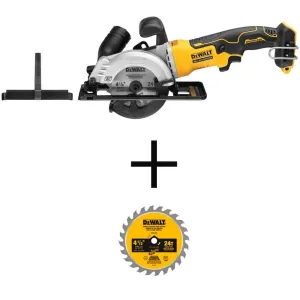DEWALT ATOMIC 20V MAX Cordless Brushless 4-1/2 in. Circular Saw with 24-Tooth Blade