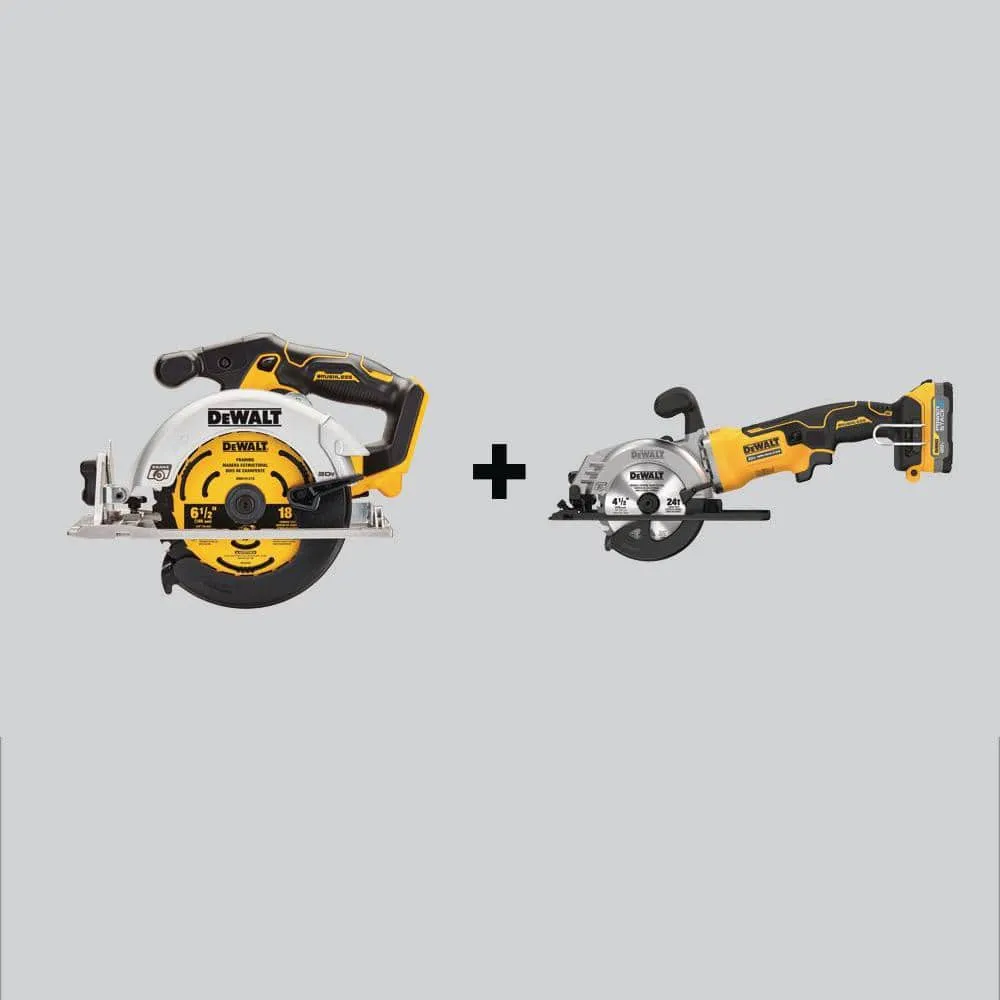 DEWALT Atomic 20V MAX Cordless Brushless Circular Saw Kit with Battery and Charger