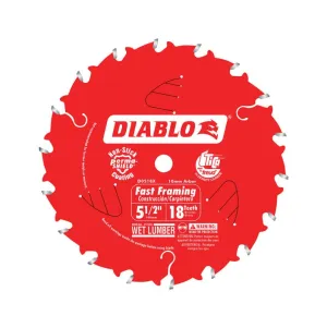 Diablo 5-1/2 in. D X 10 mm Fast Framing TiCo Hi-Density Carbide Trim Saw Blade 18 teeth 1 pc