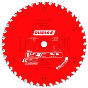 Diablo 8-1/4" x 40T Finishing Saw Blade