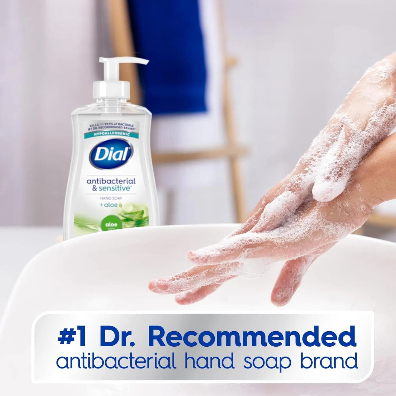 Dial Antibacterial Liquid Hand Soap, Aloe, 11 fl oz (Pack of 12)