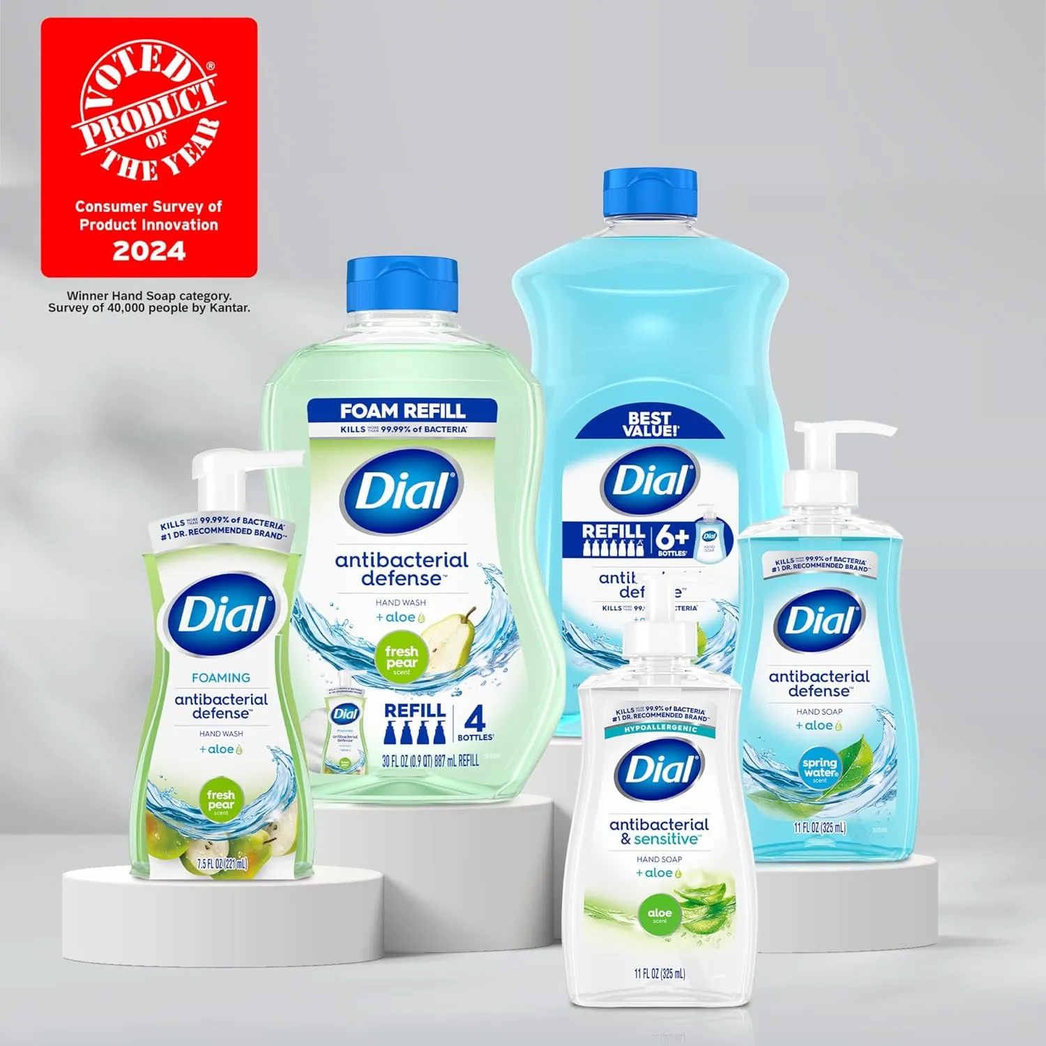 Dial Antibacterial Liquid Hand Soap, Aloe, 11 fl oz (Pack of 12)