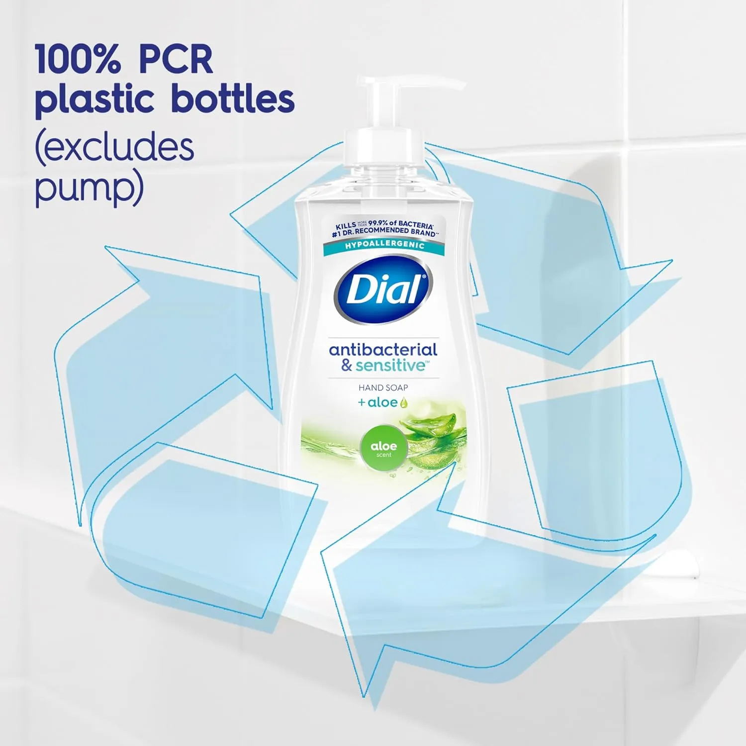 Dial Antibacterial Liquid Hand Soap, Aloe, 11 fl oz (Pack of 12)