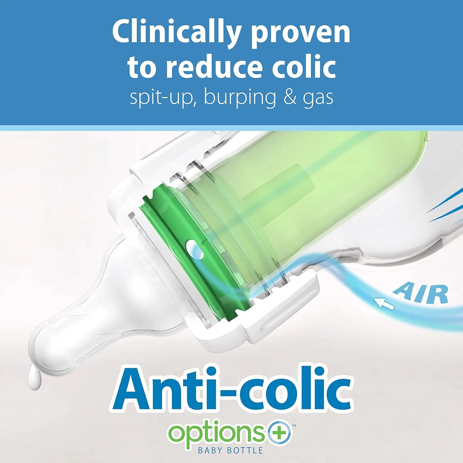 Dr. Brown's Anti-Colic Options  Newborn Essentials Gift Set with 4oz and 8oz Baby Bottles, Baby Bottle Brush and HappyPaci