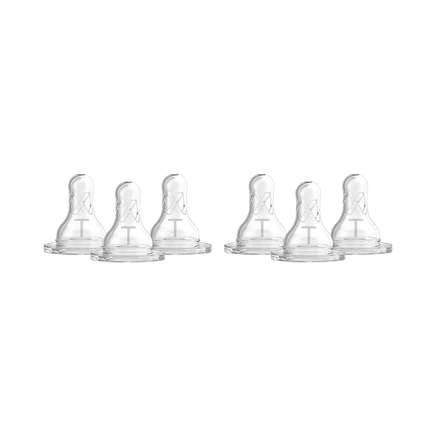Dr. Brown’s Level T Narrow Baby Bottle Nipple, Slower Flow Rate for Infants, 100% Silicone Bottle Nipple, BPA Free, 0m  – 6-Pack