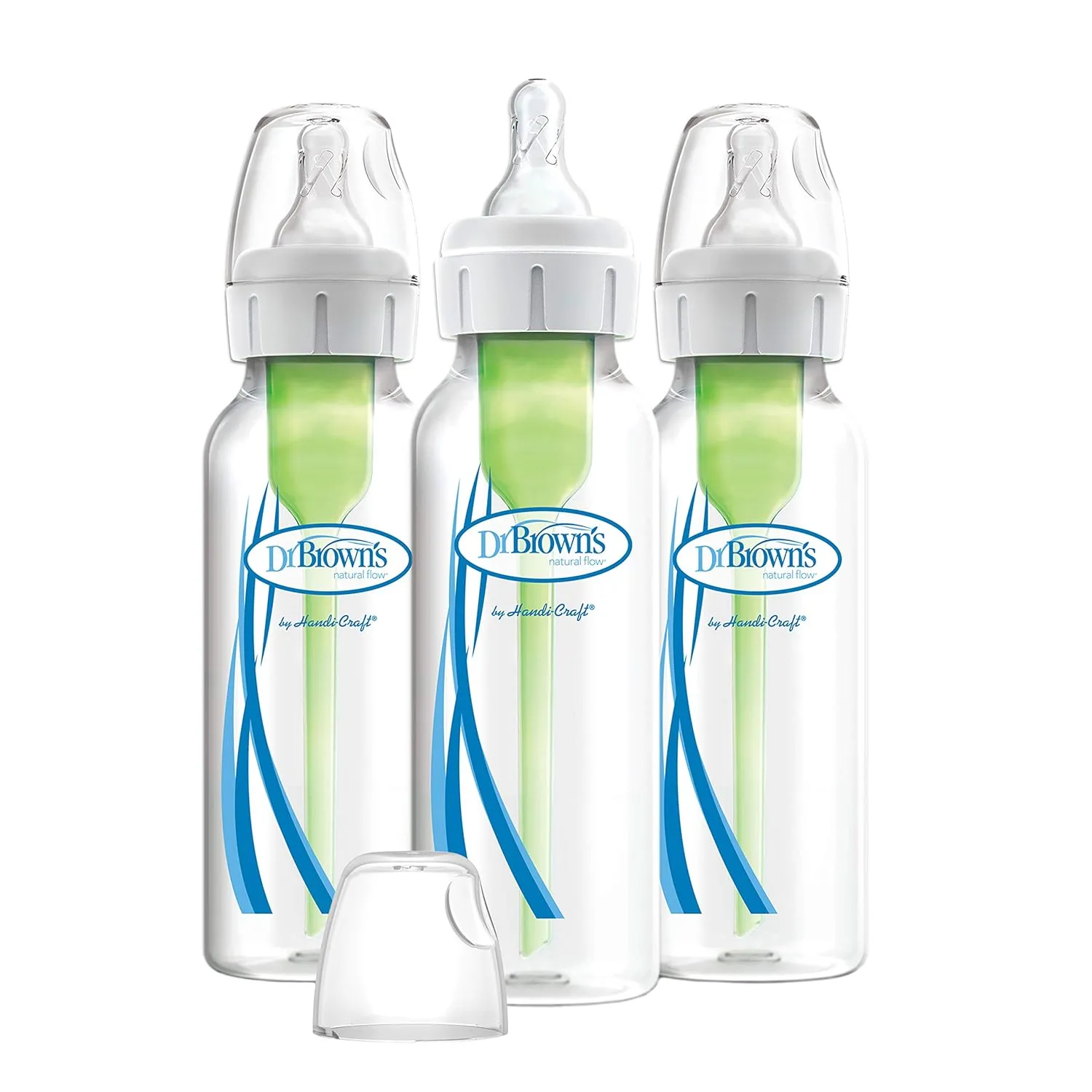 Dr. Brown’s Natural Flow® Anti-Colic Options ™ Narrow Baby Bottles 8 oz/250 mL, with Level 1 Slow Flow Nipple, 6 Pack, 0m  Woodland Animals Gift Set