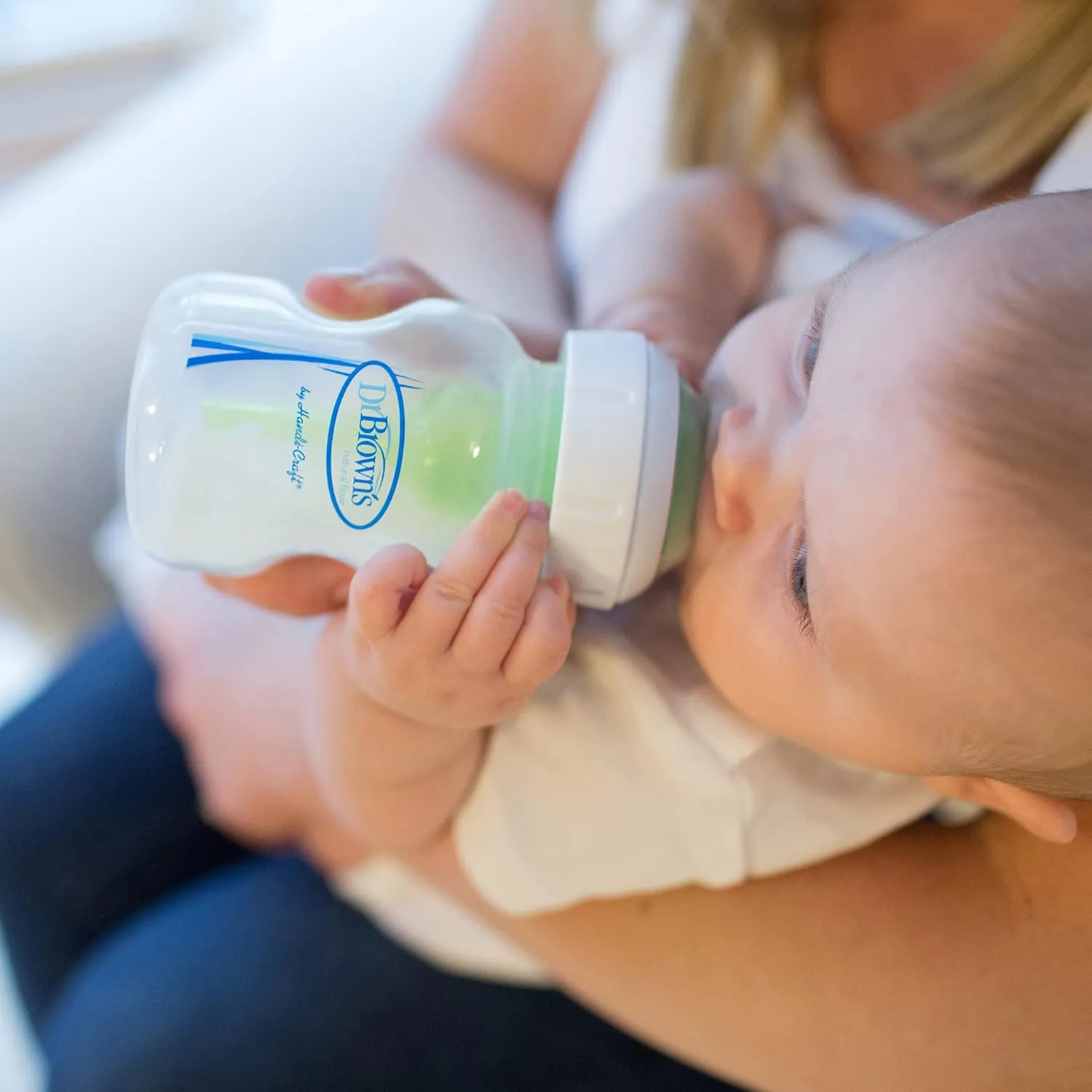 Dr. Brown's Natural Flow Anti-Colic Options  Wide-Neck Baby Bottles 5 oz/150 mL,with Level 1 Slow Flow Nipple,4 Pack,0m 