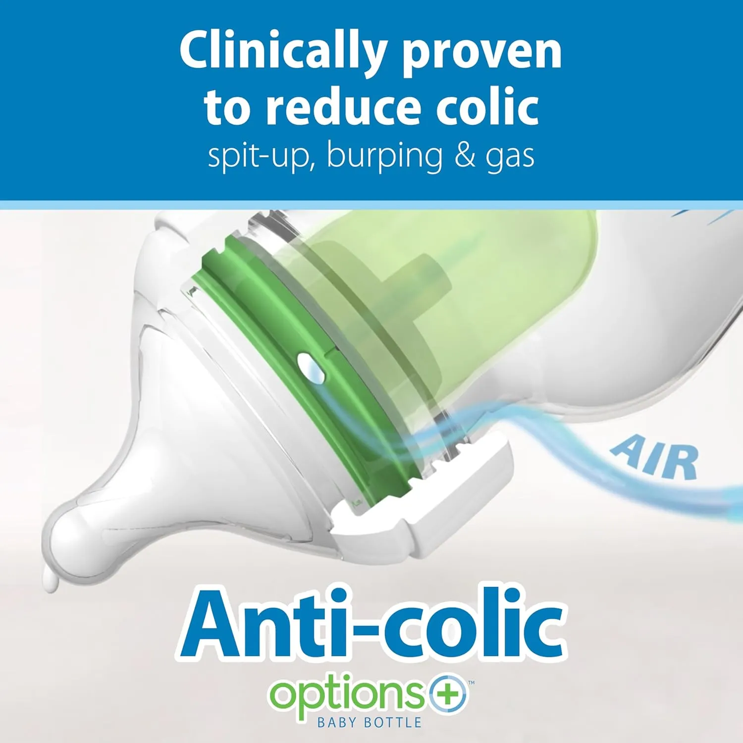 Dr. Brown's Natural Flow Anti-Colic Options  Wide-Neck Baby Bottles 5 oz/150 mL,with Level 1 Slow Flow Nipple,4 Pack,0m 