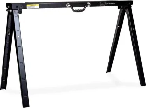 Eastwood Heavy Duty Folding Sawhorse | Holds up to 1500 lbs Capacity | 5 Way Height Adjustable Solid Steel Saw Horse | Portable Work Bench Design Folds Flat with Carry Handle | Anti Slip Surface
