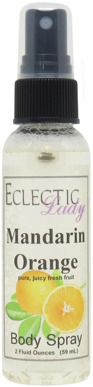 Eclectic Lady Mandarin Orange Body Spray, Double Strength, 16 ounces, Body Mist for Women with Clean, Light & Gentle Fragrance, Cologne with Soft, Subtle Aroma For Daily Use