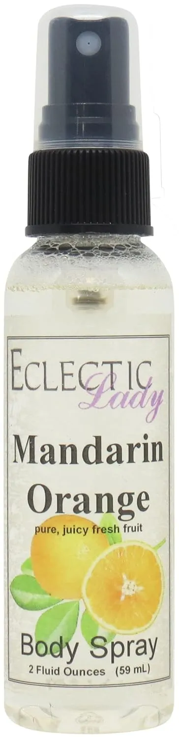 Eclectic Lady Mandarin Orange Body Spray, Double Strength, 16 ounces, Body Mist for Women with Clean, Light & Gentle Fragrance, Cologne with Soft, Subtle Aroma For Daily Use
