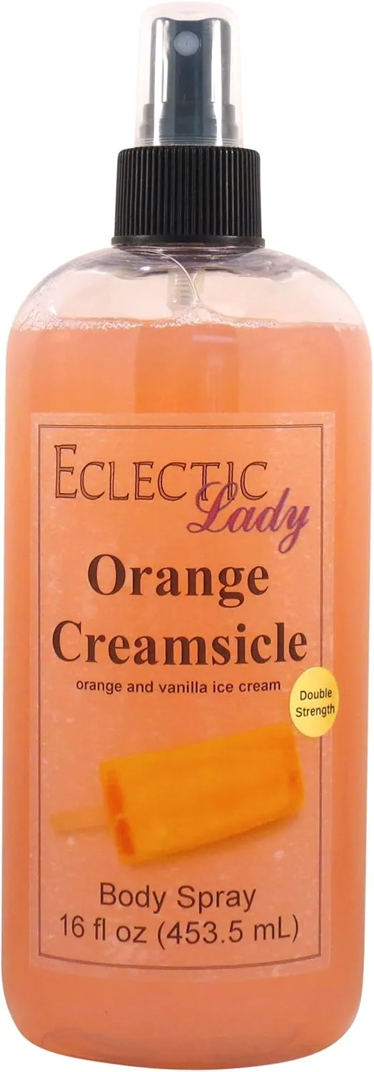 Eclectic Lady Orange Creamsicle Body Spray, Double Strength, 16 ounces, Body Mist for Women with Clean, Light & Gentle Fragrance, Cologne with Soft, Subtle Aroma For Daily Use