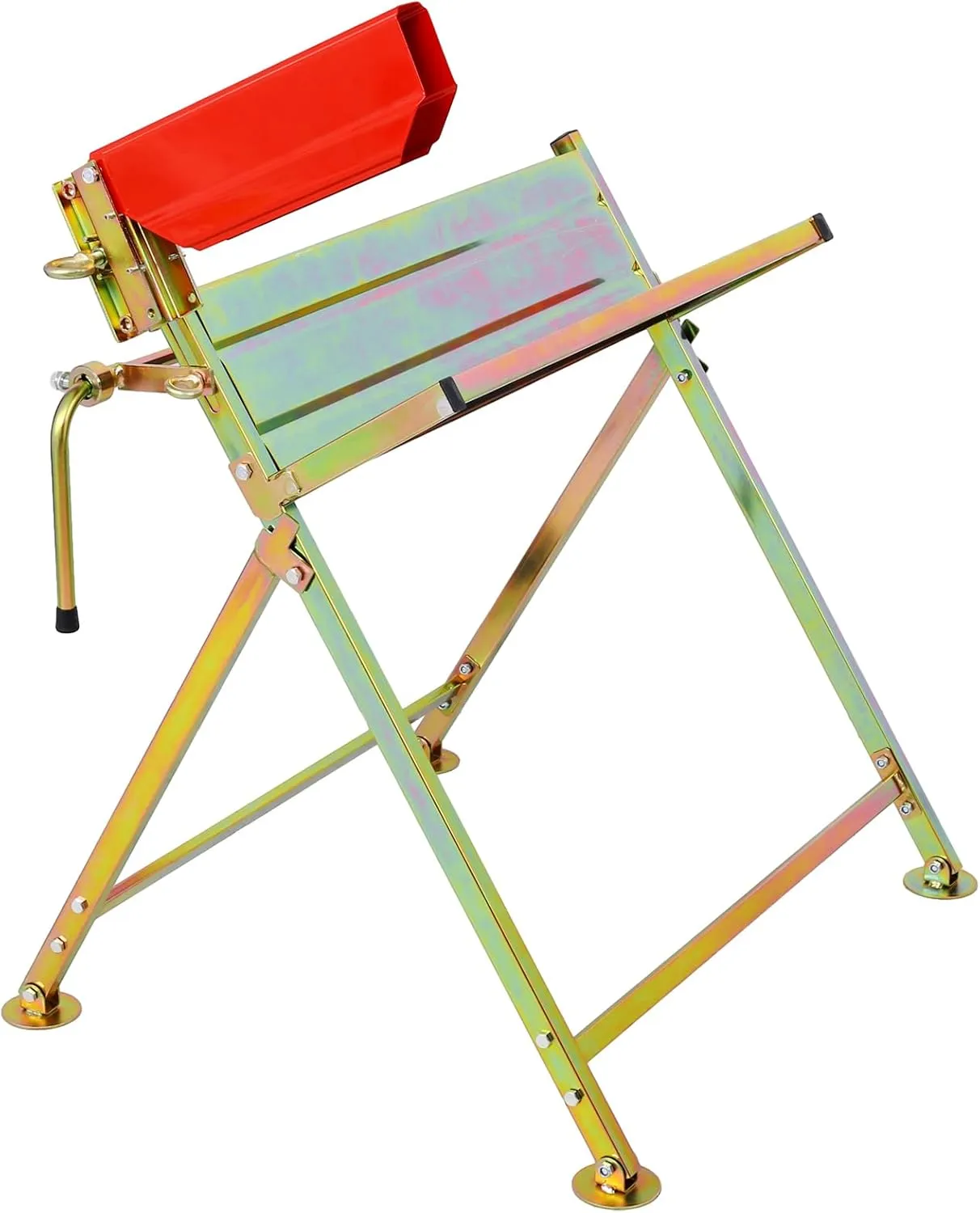 Efficient Log Cutting Saw Horse with Chainsaw Holder, Rust-Resistant Steel, Foldable Design, Measuring Bar, Enhanced Safety Features